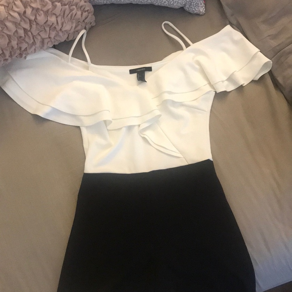Forever21 black and white romper